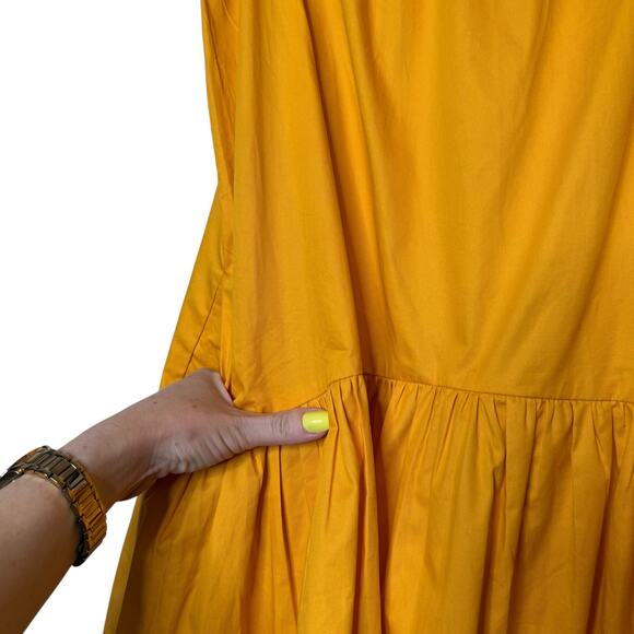 English Factory Shade High Low Midi Dress Gingham Strap Drop Waist size Small - Picture 3 of 7